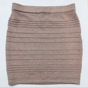 Nude Pink Glitter Skirt